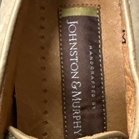 Johnston & Murphy Handcrafted in Italy Nubuck Men’s 9M Tan 11661 /l20-2493 - Picture 12 of 14